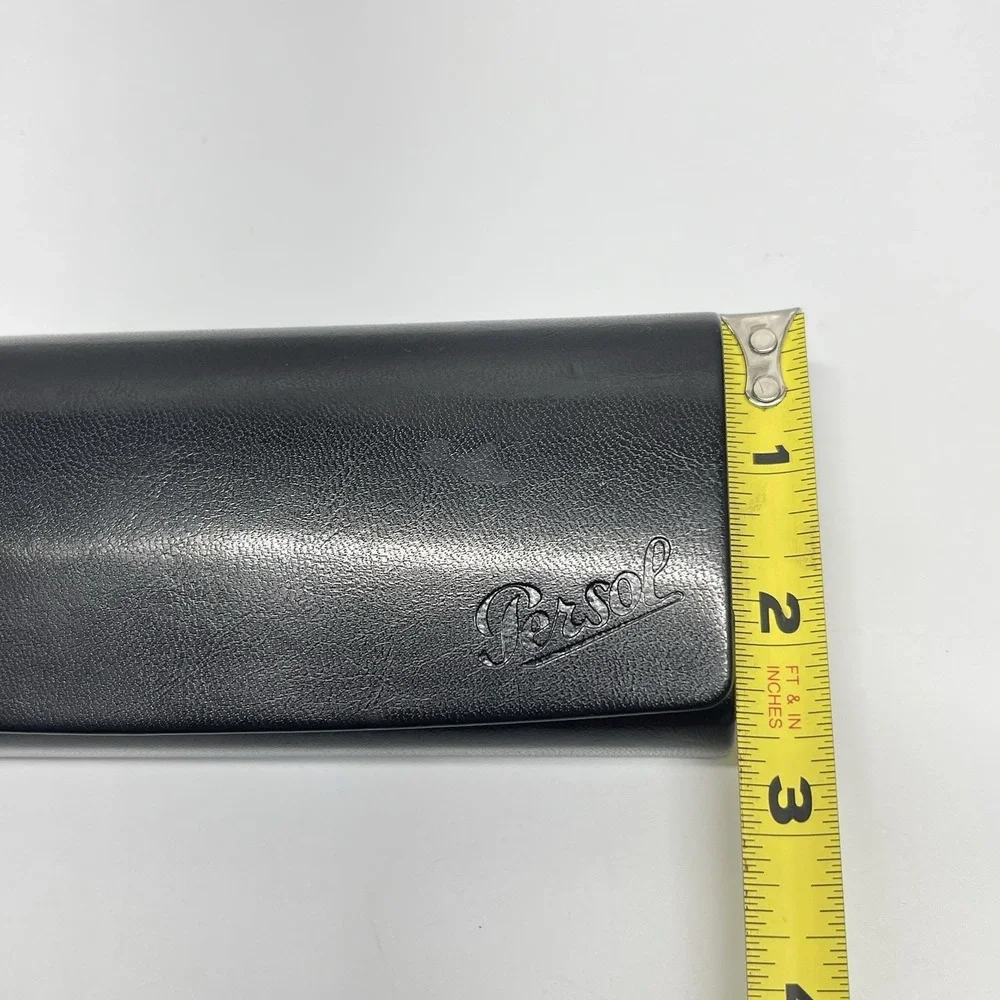 Persol Eyeglasses Sunglasses Faux‎ Leather Black Protective Hard Case Box
